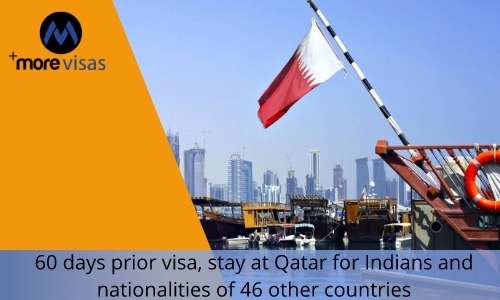 60 days Prior Visa, Stay at Qatar for Indians and Nationalities of 46 other Countries