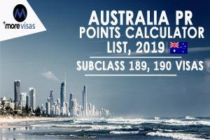 Australia PR Points Calculator List, 2019 - Subclass 189, 190 Visas