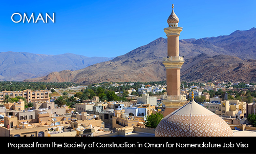 Proposal from the Society of Construction in Oman for Nomenclature Job Visa